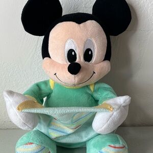Disney Mickey Mouse Plush Toy - Mint Green and Black PEEKABOO